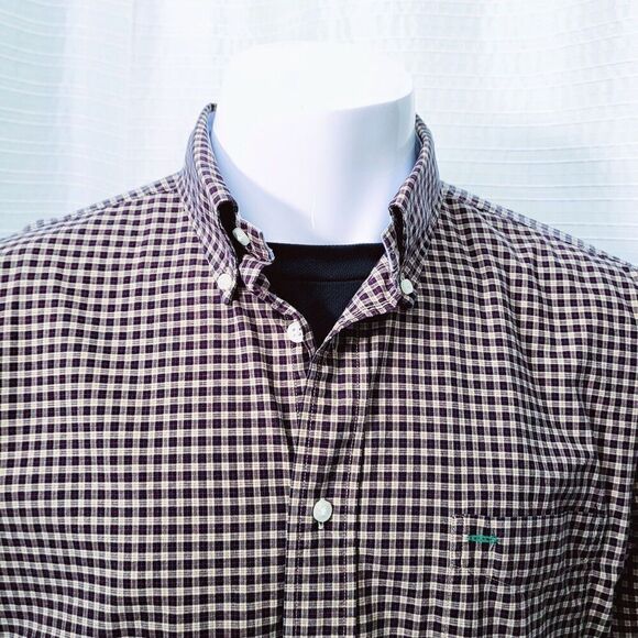 Tommy Hilfiger Button Down Plaid Shirt Brown Tan Men's L - Picture 16 of 16